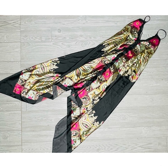 Cocoa blue Silky long sleeveless beach kimono asymmetrical handkerchief dress m - Picture 5 of 9